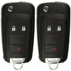 2 PACK  Keyless Entry Car Remote Uncut Flip Ignition Key Fob Replacement OHT01060512 for 2010-2016 GMC Chevy Equinox