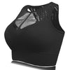 Comfy Soft High Neck Hollow Out Stretchy Shockproof Yoga Sport Bra