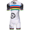 Malciklo Men's Women's Short Sleeve Triathlon Tri Suit White Bike UV Resistant Breathable Quick Dry