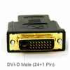 DVI-D Male (24+1 Pin) to HDMI Female (19-Pin) HD HDTV Monitor Display Adapter Black