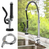 Commercial Kitchen Pre-Rinse Tap Spray Head Sprayer Faucet with Flexible Hose High Pressure