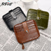 RFID Antimagnetic Genuine Oil-wax Leather Card Holder Coin Bag Wallet Money Clip