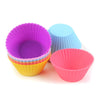 12 Pieces Silicone Cake Cups Set Baking Mold Muffin Baking Nonstick and Heat Resistant Reusable Silicone Cake Molds