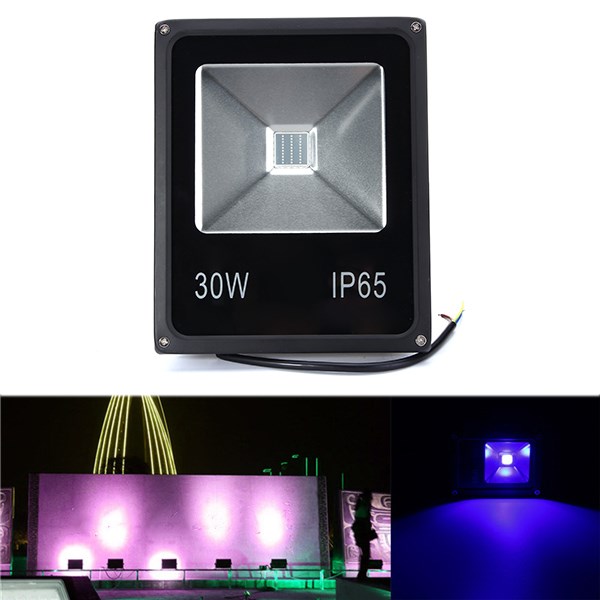 30W UV LED Projector Flood light 365/375/385/395/405/415NM Outdoor Waterproof Lamp AC85-265V