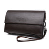 Men Business Genuine Leather Long Credit Card Wallet Clutch Bag