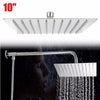 10 Inch 25*25cm Square Top Spray Shower High Pressure 304 Stainless Steel Shower Head