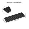 Aluminum Heatsink Kit 70X22X3Mm Black W Two Silicone Thermal Pads for M.2, for 2280 SSD
