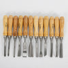 12Pcs Professional Woodworking Detail Chisel Wood Carving Hand Chisel Tool Set