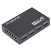 1080P HD 1 In 4 Out HDMI Splitter V1.4 HDMI Video Splitter One Input Four Output Converter HDMI Adapter for PC TV BOX IPTV TV BOX DVD (Black)