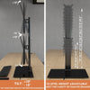 Dual Monitor Stand - Vertical Stack Screen Free-Standing Monitor Riser Fits Two 13 to 34 Inch Screen with Swivel, Tilt,