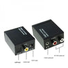 Sonbest Hot Digital to Analog Converter DAC Digital Optical to Analog L/R RCA Converter Toslink Optical to 3.5Mm Jack Audio Adapter Black