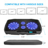 Gaming Laptop Stand Cooling Pad Notebook Cooler Holder with 4 Quiet Fan,Dual USB Port, 5 Speed Adjustable Compatible up to Ps4/Router, Blue LED