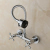 Kitchen Faucet Hot Cold Mixed Taps Stretchable Shower Spray Type Wall Mount Bathroom Faucet