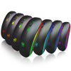 T18 Wireless Rechargeable Mouse bluetooth 5.1+2.4G Dual Mode 1600DPI Mute Button RGB Backlight Optical Mouse for PC Laptop Computer