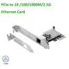 Network Card Pciex1 2.5G Gigabit Network Card Adapter with 1 Port 2500Mbps Pcie 2.5Gb Ethernet Card RJ45 LAN Controller Card