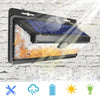 Solar Power 166 LED PIR Motion Sensor Wall Lamp With Flame Light Waterproof for Outdoor Garden