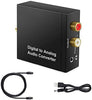 Analog to Digital Audio Converter,  Digital to Analog Converter DAC Digital SPDIF Optical to Analog L/R RCA Converter Optical to 3.5Mm Jack Audio Adapter for HDTV Blu Ray HD DVD Apple TV