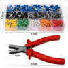 Excellway® EC02 800Pcs Insulated Wire Connector Terminal Cord Pin End Terminal With Crimper Plier