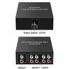 Professional Audio Switch Splitter RCA Stereo Switcher Selector Switch Box Lossless Signal Transmission Black Shells