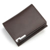 Men PU Leisure Short Bifold Wallet Card Holder Coin Bag with 12 Card Slots