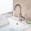 Bathroom Sink tap - Waterfall Brushed Centerset Single Handle One Hole Bath Taps