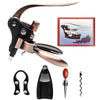 Wine Bottle Opener Rabbit Corkscrew Kit with Foil Cutter Wine Stopper And Extra Spiral