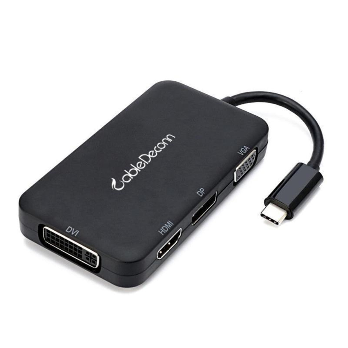 USB 3.1 Type-C To HD DP DVI VGA 4K Cable Adapter 4 in 1 Converter
