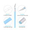 1 Pack Art Craft Carving Knife with 1 Pack SK5 Alloy Tool Steel Blade ABS Handle Blue (1 Set)