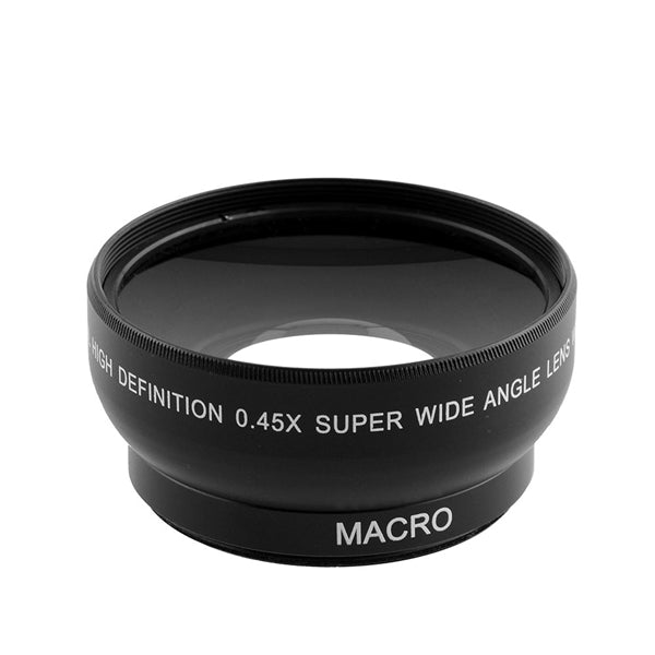 0.45x 52mm Super Fisheye Wide Angle Fixed Focus Lens For Canon Nikon Pentax Sony Minolta With 18-55m