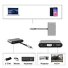 Goldcherry 5-In-1 Type C to HDMI & VGA & USB C Adapter - Dual Monitor Mini Converter Cable