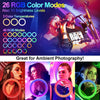 RGB Selfie Ring Light with Tripod Stand & Mini Tripod, Upgraded 26 Colors 12" LED Ring Light 60" Tripod 2 Phone Holders with Remote Shutter & Wireless Remote for Youtube Videos, Photography
