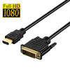 DVI to HDMI Cable 5Feet,Hdmi to DVI Cable Cord DVI D to HDMI Adapter Bi-Directional Monitor Cable for PC Laptop HDTV Porjector