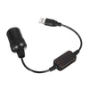 2A 5V USB Male to 12V Car Cigarette Lighter Socket Female Converter Adapter Wire