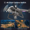 GPS Drone with 4K Camera for Adults, Black Dual Camera 5G Wifi FPV Live Video Drone ,40Mins Flight Time