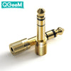 QGEEM Audio Adapter Male Plug to 3.5mm Female Connector Headphone Amplifier Microphone AUX Converter (Gold)