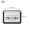 Cassette to MP3 Converter,  Portable Cassette Player Recorder with 3.5Mm Earphones, Walkman Cassette Audio Music Player Tape to MP3 Converter Powered by Battery and USB, White
