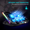 C11 RGB Laptop Cooling Pad Gaming Cooler for 11-17.3" Laptop, Silent Cooling Fan for Laptop with 6 Quiet Fans-Blue LED Light