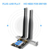 PCIE Network Card 433Mbps Dual Band 2.4G/5G + Bluetooth 4.0 Bluetooth Network Card for Desktop, Dual Band PCIE Wireless Card, Bluetooth Network Card