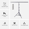 T-Shape Photo Backdrop Stand, 8.56 X 6.56Ft PVC Background Photography Support Stand System Kit with Carrying Bag & 4 Spring Clamps