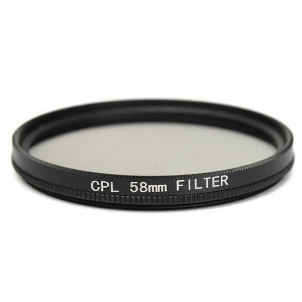 58mm UV CPL ND4 Circular Polarizing Filter Kit Set With Lens Hood For Canon Camera