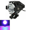 2PCS U7 Waterproof Motorcycle LED Fog Light Spot Headlight Angel Eyes Lamp Black Body Blue Light