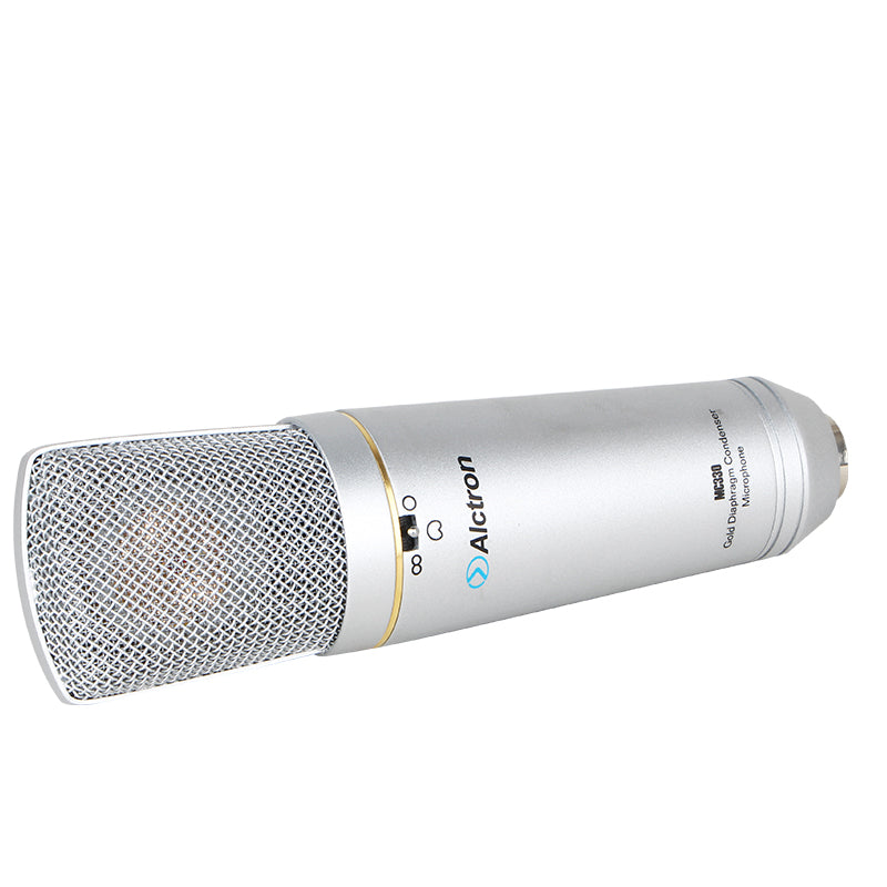 Alctron MC330 Microphone Audio Condenser Mic Professional Studio Microphone Shock Mount for Studio Live Broadcast Singing (Standard)