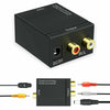 With Fiber Cable Digital Optical Coax to Analog RCA L/R Audio Converter Adapter