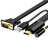 JH Tinned Golden Platted Interface HDMI to VGA Aux 3.5mm USB Power Adapter