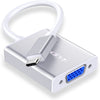 USB C to VGA Cable Adapter,Type C to VGA Monitor Converter Compatible 2023-2016 Macbook Pro,New Mac Air/Surface,Macbook 12,More(Cb-1080Vga,Sliver)