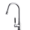 Kitchen  Pull Out Faucet Swivel Spout Spray Hot & Cold Water Mixer Tap with LED light
