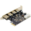 4 Port USB 2.0 PCI-E Desktop Expansion Card 480Mbps Support USB1.1 Device Card MCS9990 for Windows 7/XP