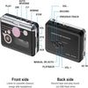 Portable Cassette Player, Converter Recorder Convert Tapes to Digital MP3 save into USB Flash Drive/ No PC Required Black