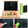 Kids Educational Learning Wooden Magnetic Drawing Board Jigsaw Puzzle Toys