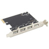4 Port USB 2.0 PCI-E Desktop Expansion Card 480Mbps Support USB1.1 Device Card MCS9990 for Windows 7/XP
